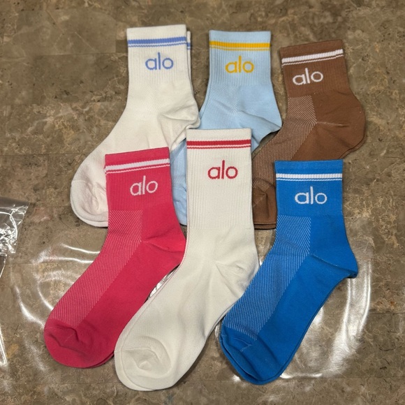 ALO Yoga Other - New Women’s Alo Socks
New with tags in its packaging 
6 pairs 
Fits sizes 6-11
